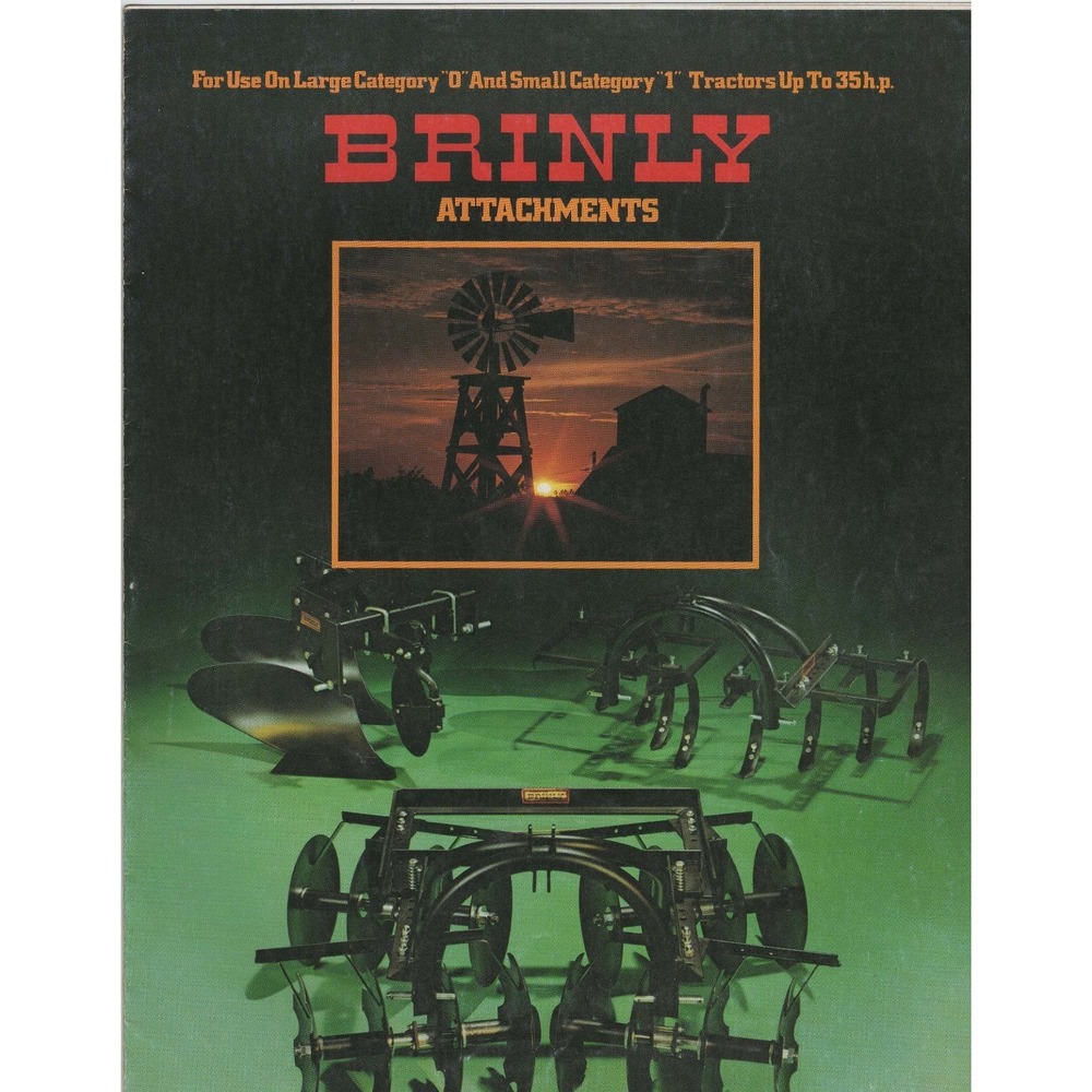 Vintage Brinly Attachments Catalog Category 0 1 Tractor Plow Disc Scraper Paper